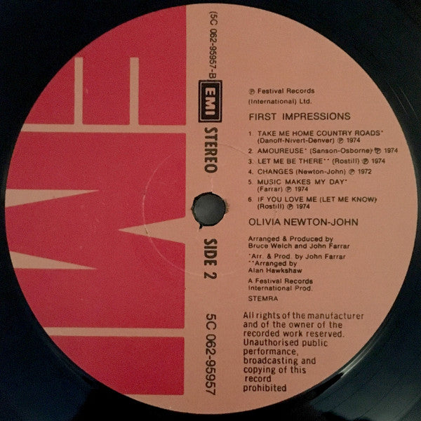 Olivia Newton-John : First Impressions (LP, Comp, RE)