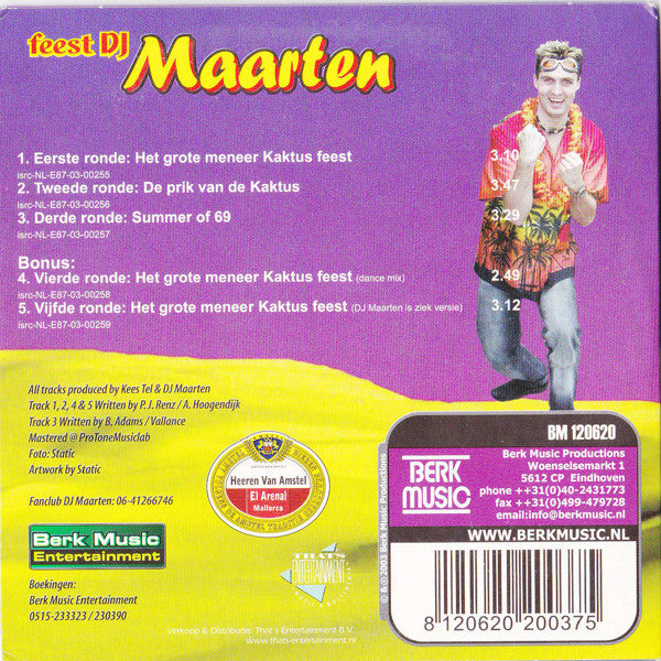 FeestDJ Maarten : Het Grote Meneer Kaktus Feest (CD, Single)