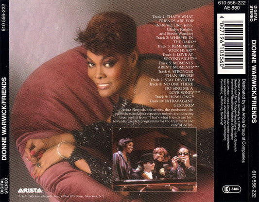 Dionne Warwick : Friends (CD, Album)