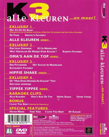 K3 : Alle Kleuren ...En Meer! (DVD, Comp)