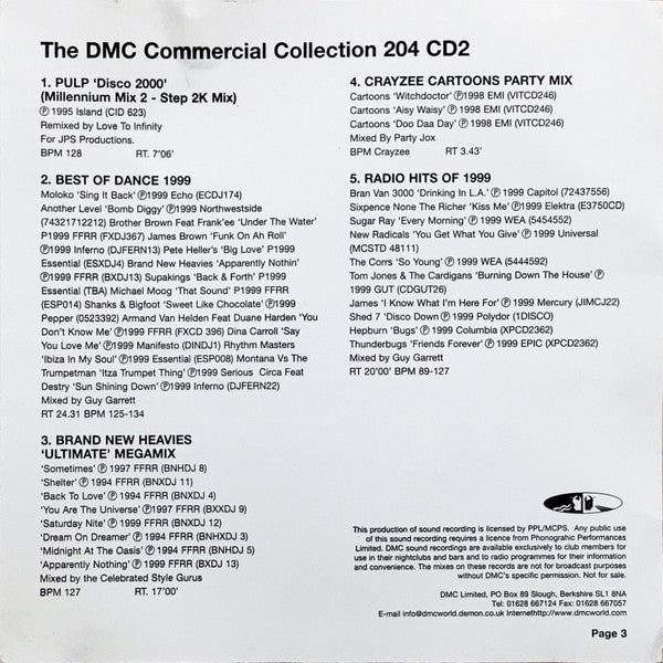 Various : The Commercial Collection 204 (2xCD, Comp, P/Mixed)