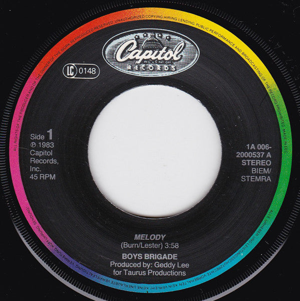 Boys Brigade : Melody (7", Single)