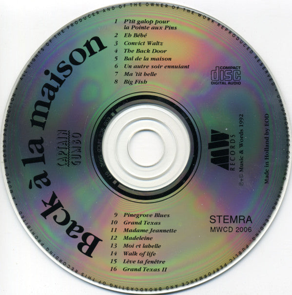 Captain Gumbo : Back À La Maison (CD, Album)