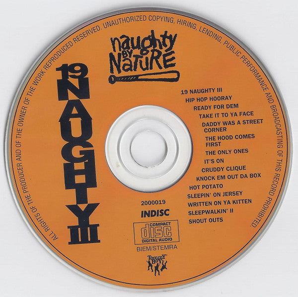 Naughty By Nature : 19 Naughty III (CD, Album)