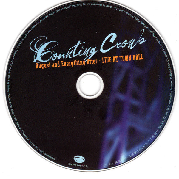 Counting Crows : August And Everything After - Live At Town Hall (CD, Album)