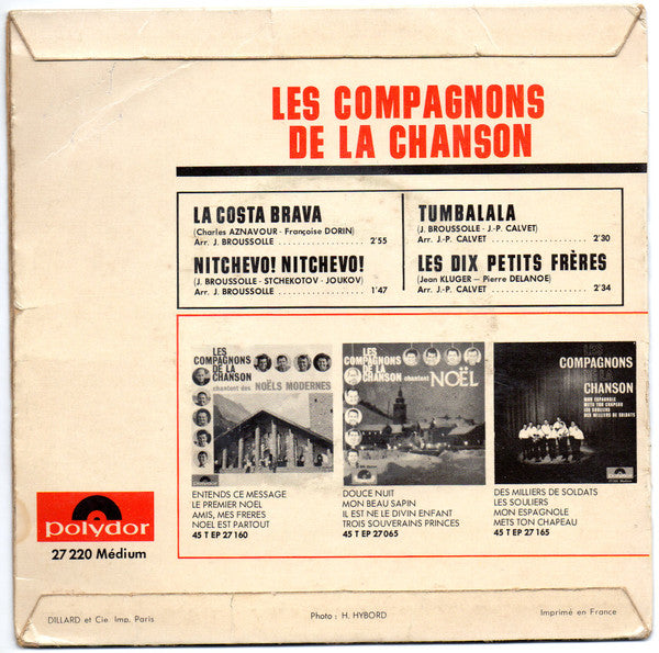 Les Compagnons De La Chanson : La Costa Brava (7", EP, Mono)