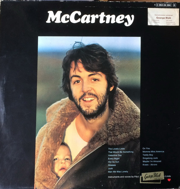Paul McCartney : McCartney (LP, Album, RE, Gat)