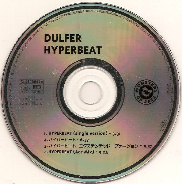 Hans Dulfer : Hyperbeat (CD, Single)