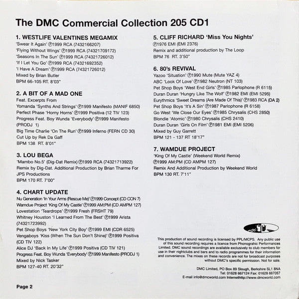 Various : The Commercial Collection 205 (2xCD, Comp, P/Mixed)
