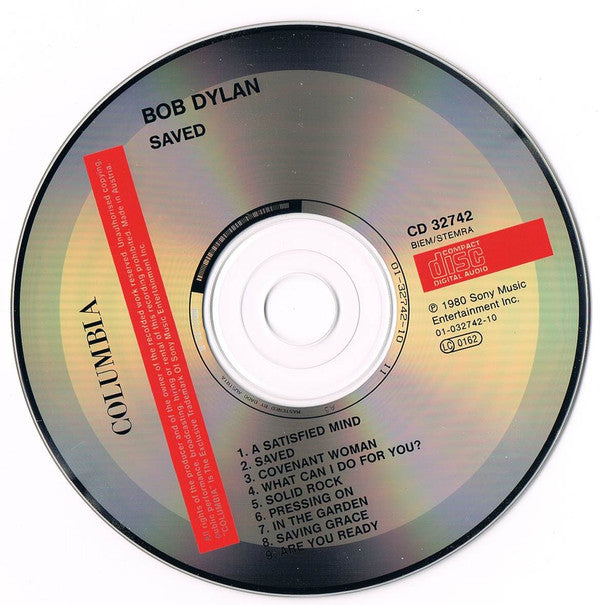 Bob Dylan : Saved (CD, Album, RE)