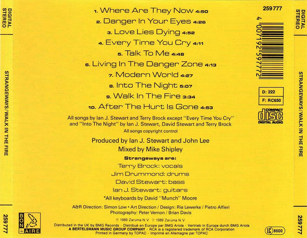 Strangeways (2) : Walk In The Fire (CD, Album)