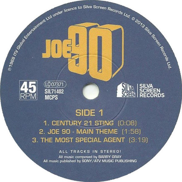 Barry Gray : Joe 90 (7", EP, Ltd, Num, Yel)