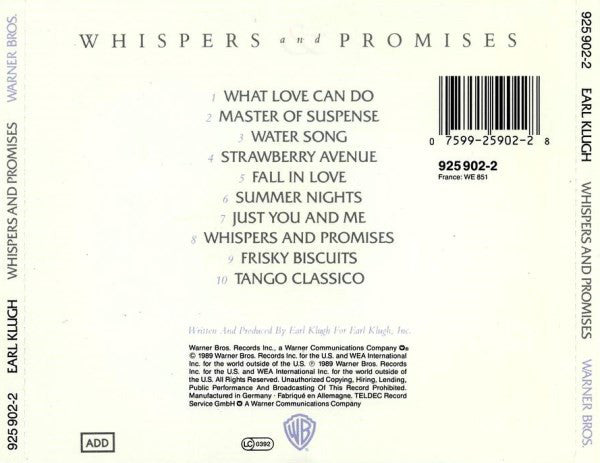 Earl Klugh : Whispers And Promises (CD, Album)