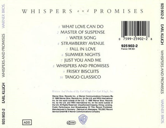 Earl Klugh : Whispers And Promises (CD, Album)