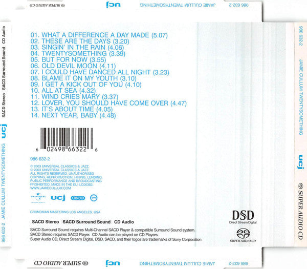 Jamie Cullum : Twentysomething (SACD, Hybrid, Multichannel, Album, 24K)