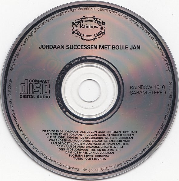 Bolle Jan : Gouden Jordaan Successen (CD)
