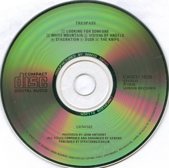 Genesis : Trespass (CD, Album, RE, SAN)
