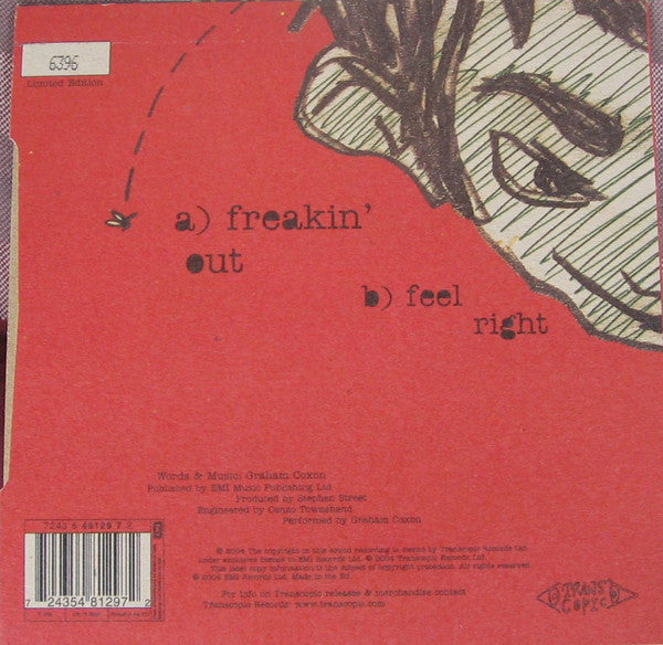 Graham Coxon : Freakin' Out (7", Ltd, Num)