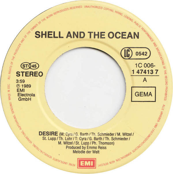 Shell And The Ocean : Desire (7", Single)
