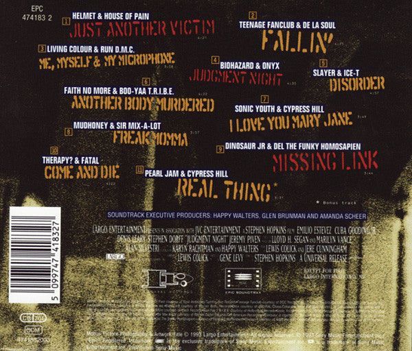 Various : Judgment Night - Music From The Motion Picture (CD, Album, RE)