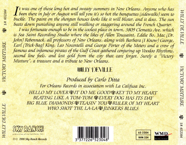 Willy DeVille : Victory Mixture (CD, Album)