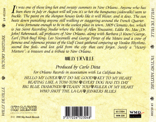 Willy DeVille : Victory Mixture (CD, Album)