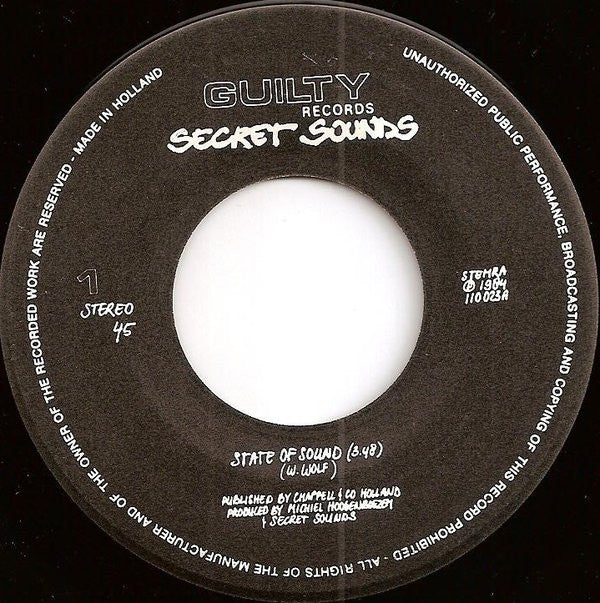 Secret Sounds (2) : State Of Sound (7")