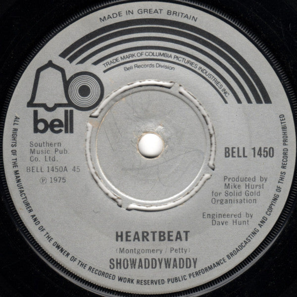 Showaddywaddy : Heartbeat (7", Single)