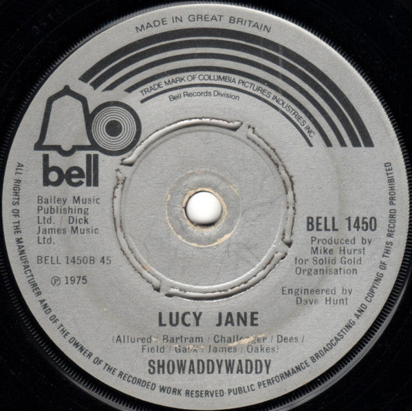 Showaddywaddy : Heartbeat (7", Single)