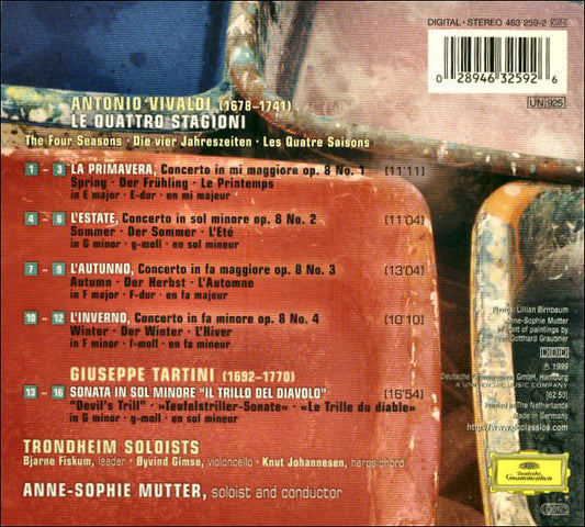 Antonio Vivaldi, Giuseppe Tartini - Anne-Sophie Mutter, Trondheimsolistene : Le Quattro Stagioni = The Four Seasons = Die Vier Jahreszeiten = Les Quatre Saisons • Devil's Trill (CD, Album, Ltd)
