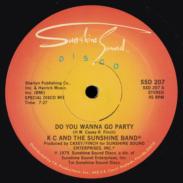 KC & The Sunshine Band : Do You Wanna Go Party (12")
