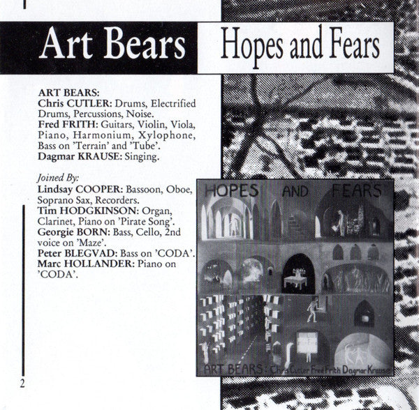 Art Bears : Hopes And Fears (CD, Album, RE, RM)