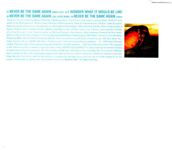 Melanie C Featuring Lisa "Left Eye" Lopes : Never Be The Same Again (CD, Single, Enh)