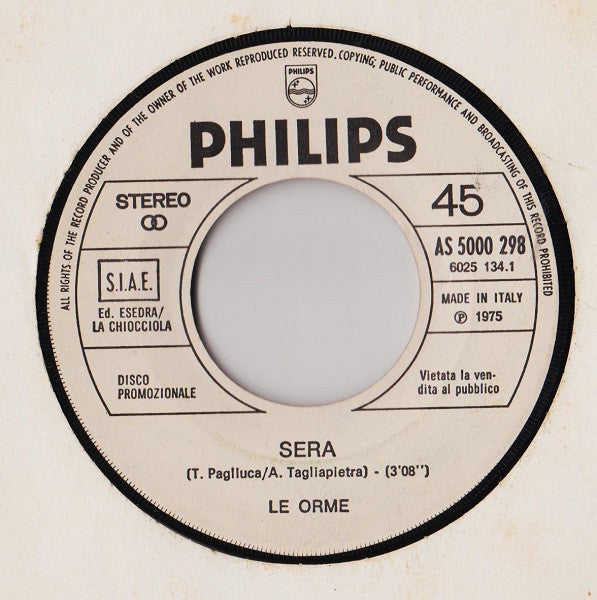 Demis Roussos / Le Orme : From Souvenirs To Souvenirs / Sera (7", Jukebox, Promo)