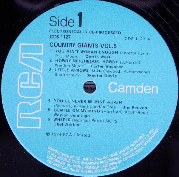 Various : Country Giants Vol. 5 (LP, Comp)