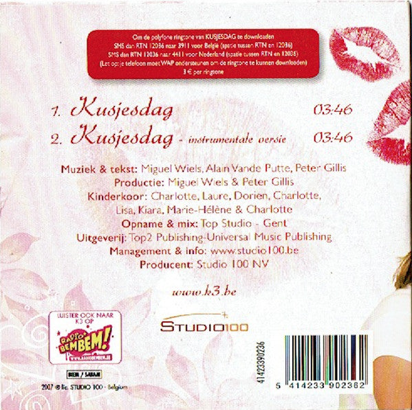 K3 : Kusjesdag (CD, Single)