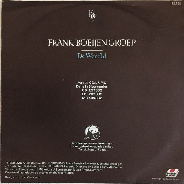 Frank Boeijen Groep : De Wereld (7", Single)