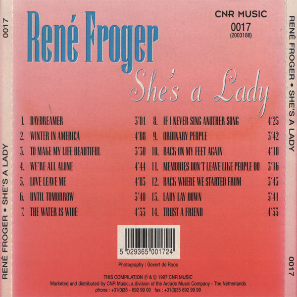 René Froger : She's A Lady (CD, Comp)