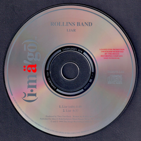 Rollins Band : Liar (CD, Single, Promo)