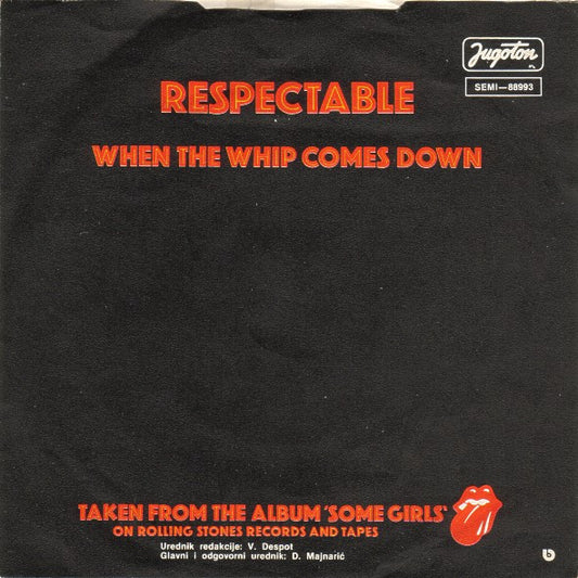 The Rolling Stones : Respectable (7", Single)