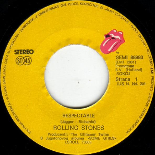 The Rolling Stones : Respectable (7", Single)