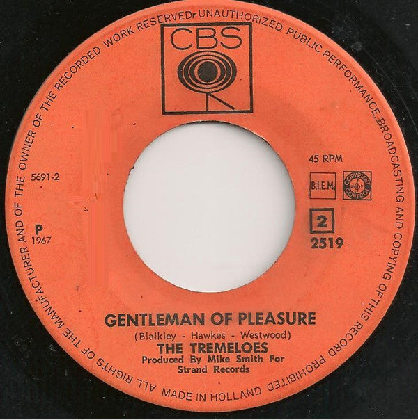 The Tremeloes : Here Comes My Baby (7", Single)
