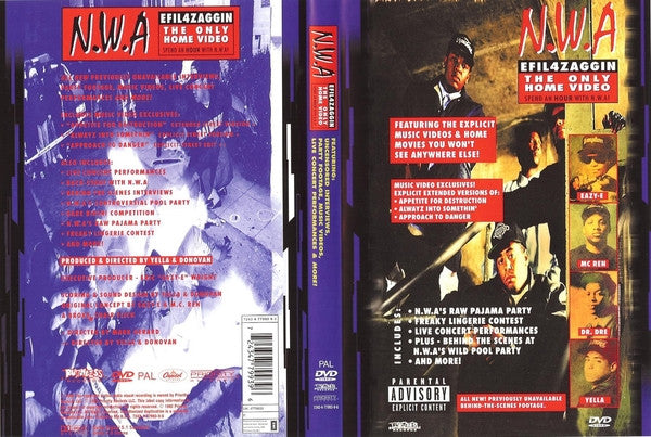 N.W.A. : Efil4zaggin: The Only Home Video Spend An Hour With N.W.A! (DVD-V, PAL)