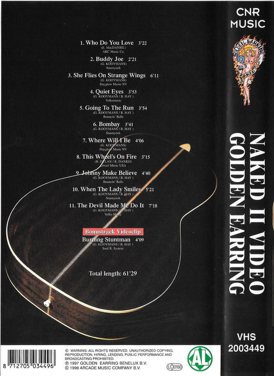 Golden Earring : Naked II (VHS, PAL)
