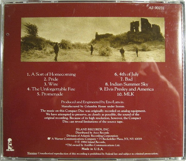 U2 : The Unforgettable Fire (CD, Album, Club, RE)