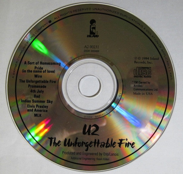 U2 : The Unforgettable Fire (CD, Album, Club, RE)