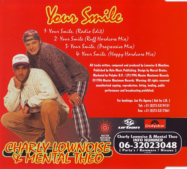 Charly Lownoise & Mental Theo : Your Smile (CD, Maxi)