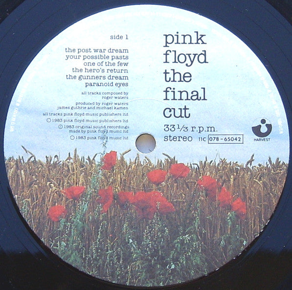 Pink Floyd : The Final Cut (LP, Album, Gat)