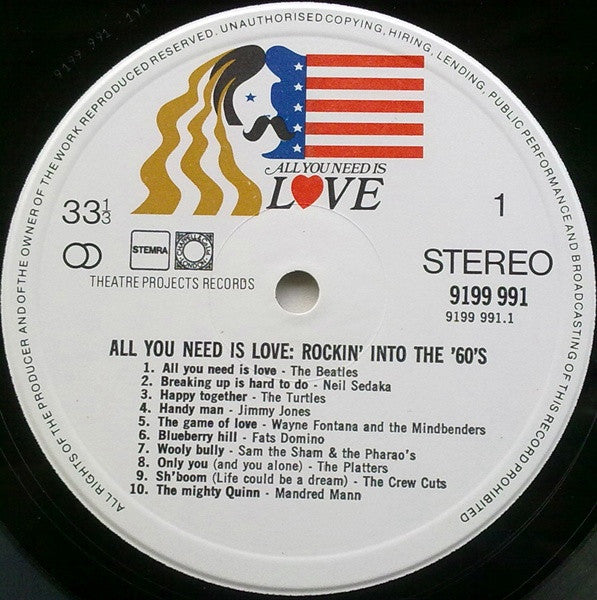 Various : All You Need Is Love: Rockin' Into The '60's (LP, Comp)