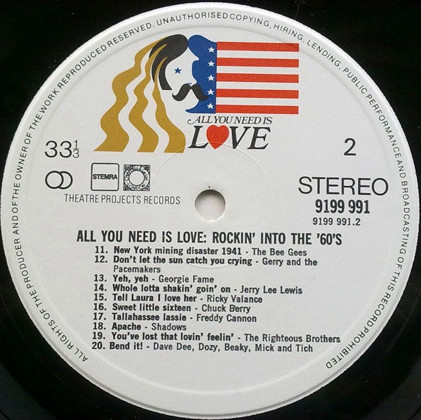 Various : All You Need Is Love: Rockin' Into The '60's (LP, Comp)